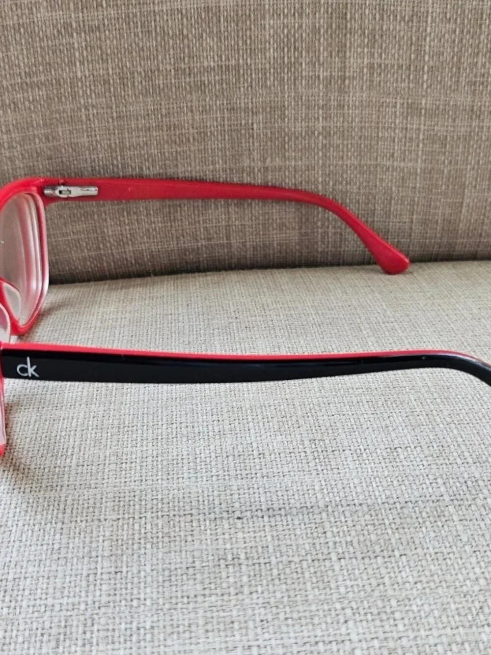 Calvin Klein Eyeglasses Frame Black/Red Tone Eyewear Glasses Frame only Read des